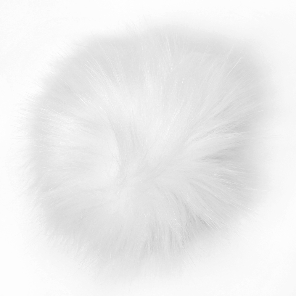 Unique White Faux Fur Pom Pom 100% Acrylic #2037001